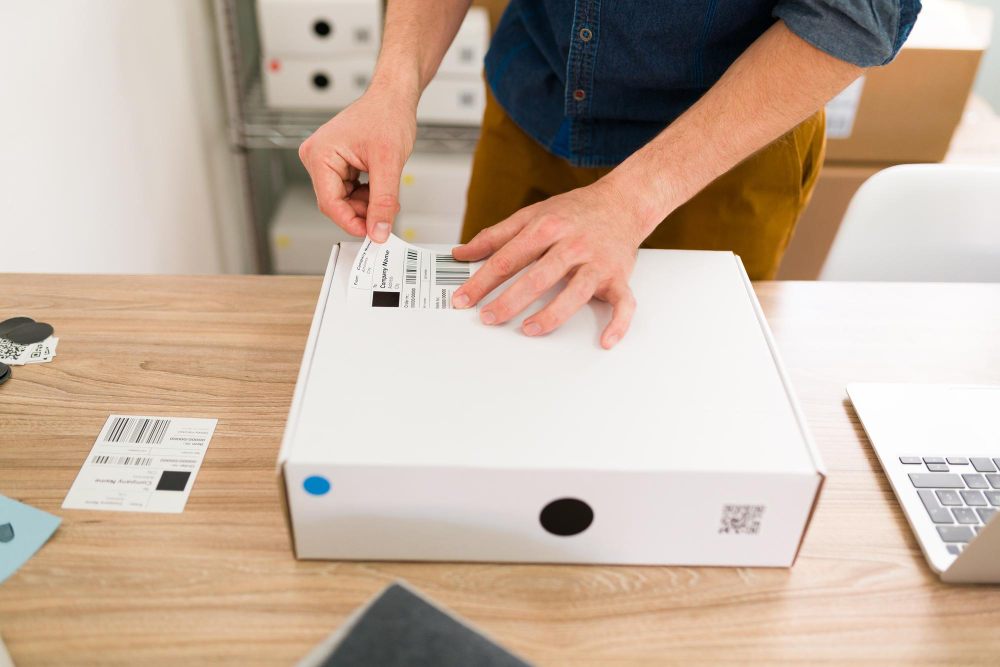 warehouse packing station label printer